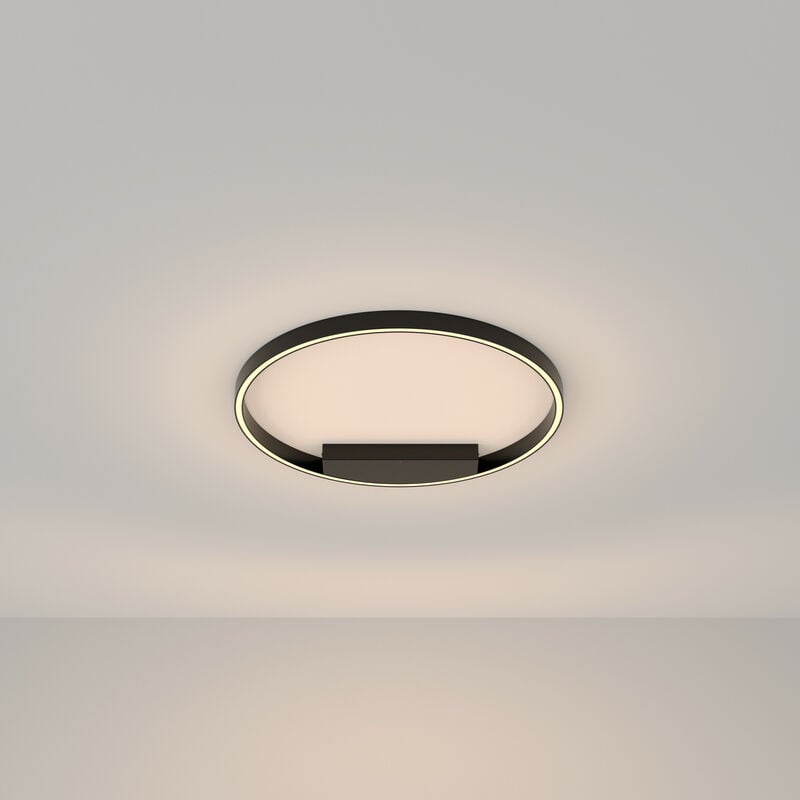 Maytoni Maytoni Rim Modern Integrated LED Semi Flush Light Black, 60cm, 3000K