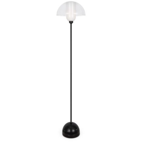 Maytoni Memory Lampada da terra moderna nera 1xE14 paralume in vetro