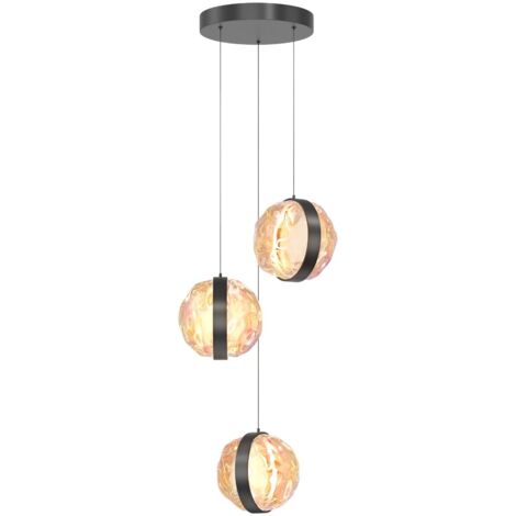 Maytoni Misterio Lampadario a sospensione moderno a grappolo dimmerabile nero 2700K 2000lm paralume colorato