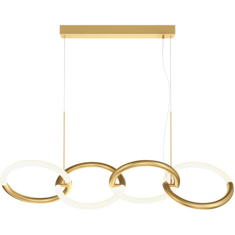 Maytoni Node Moderna plafoniera a sospensione a 4 barre luminose oro LED integrato 3000K
