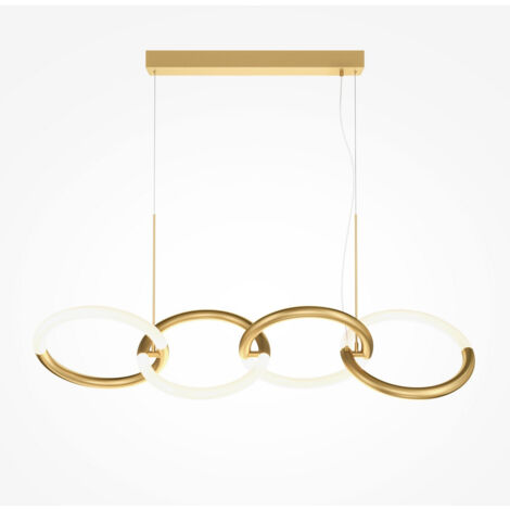 Maytoni Node Plafonnier suspendu moderne à 4 lumières, or, LED intégrée 3000K