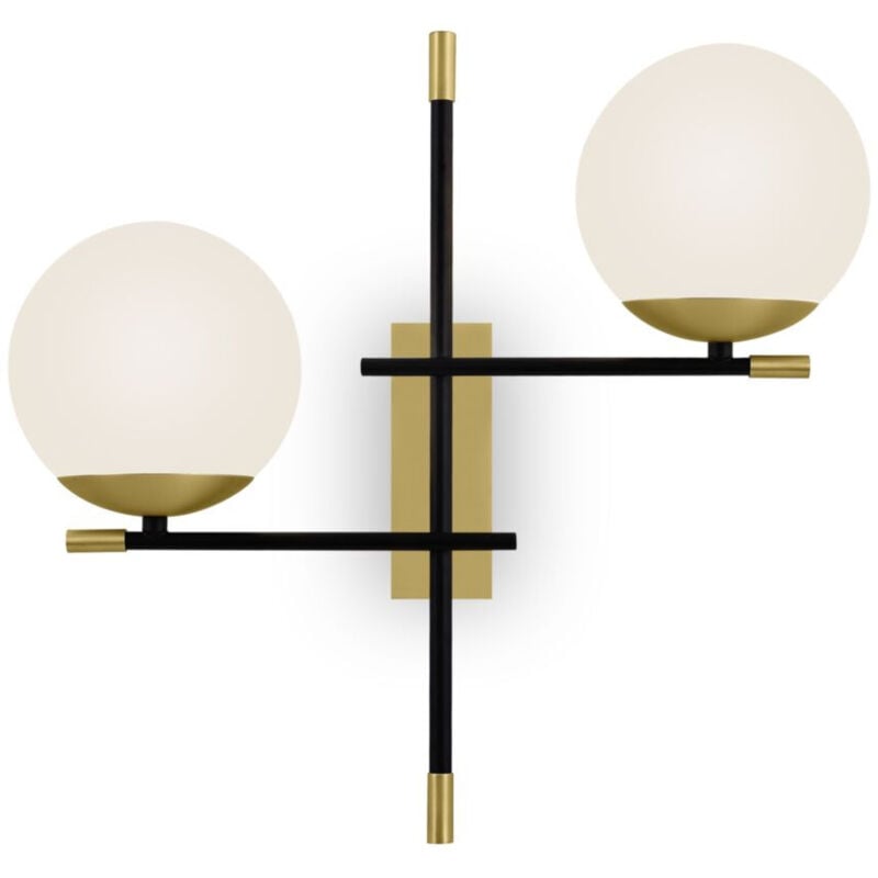 Nostalgia Modern Nostalgia 2 Light Matt Gold Applique Murale Abat-Jour en Verre - Maytoni