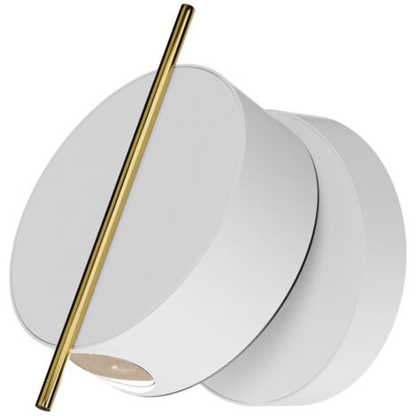 Maytoni Nuance Lampada da parete moderna a LED integrata bianca e ottone 3000K 200lm