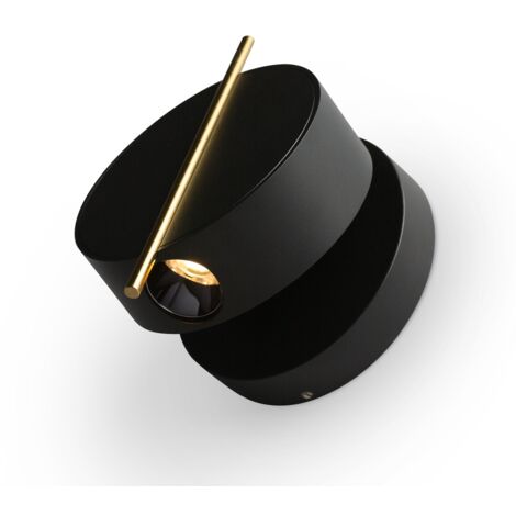 Maytoni Nuance Lampada da parete moderna a LED integrata nera e ottone 3000K 200lm