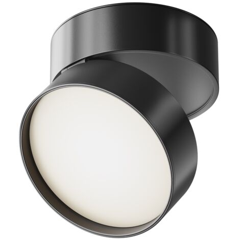 Maytoni Onda plafoniera LED nera 18W 4000K 12cm in alluminio