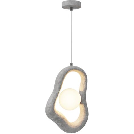 Maytoni Opus Lampadario moderno a sospensione grigio 1xG9 paralume bianco