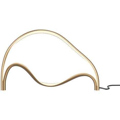 Maytoni Plons Lampada da tavolo moderna a LED integrata in ottone 3000K 760lm con paralume bianco