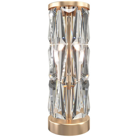 Maytoni Puntes Lampe de Table Moderne en Verre Doré