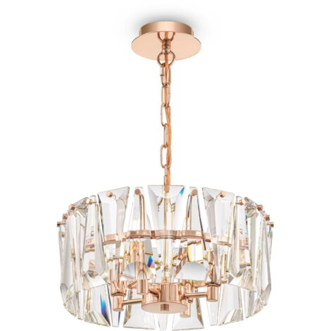 Maytoni Puntes Plafonnier suspendu cylindrique moderne Puntes à 4 ampoules dorées