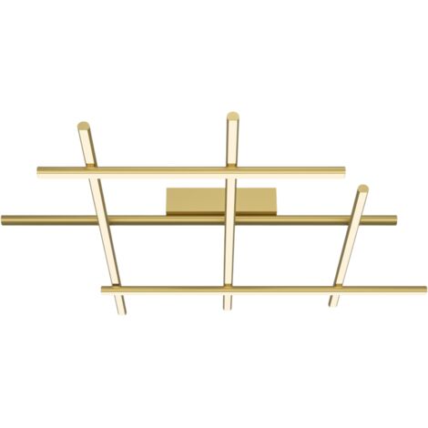Maytoni Radiance Plafoniera moderna quadrata a LED integrata semi-incasso oro 3000K 2250lm paralume bianco