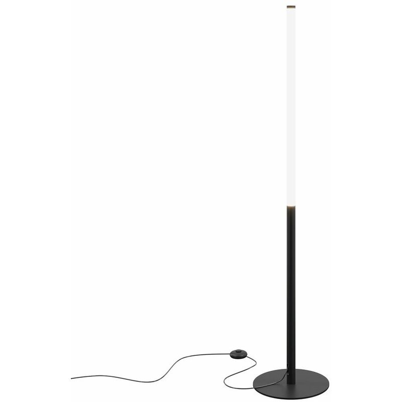 Image of Maytoni - Ray Lampada da terra a led integrata da tavolo e da terra nera, 3000K, paralume in alluminio