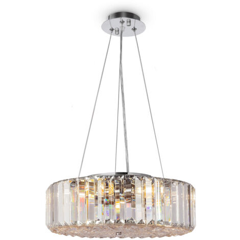 Maytoni Recinto Lampada da soffitto moderna Recinto 6 luci cromata in cristallo