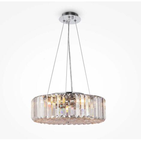 Maytoni Recinto Plafonnier Recinto moderne à 6 lampes chromées en cristal