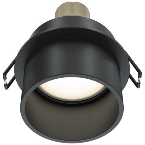 Maytoni Reif faretto da incasso tondo nero GU10 50W