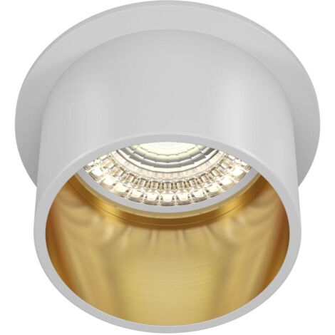 Maytoni Reif Reif tecnico bianco con faretto da incasso oro