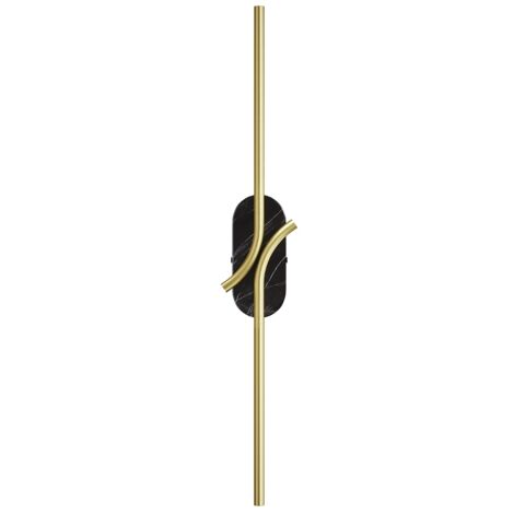 Maytoni RenAIssance Lampada da parete moderna a LED integrata in ottone, nero 3000K 250lm, paralume bianco