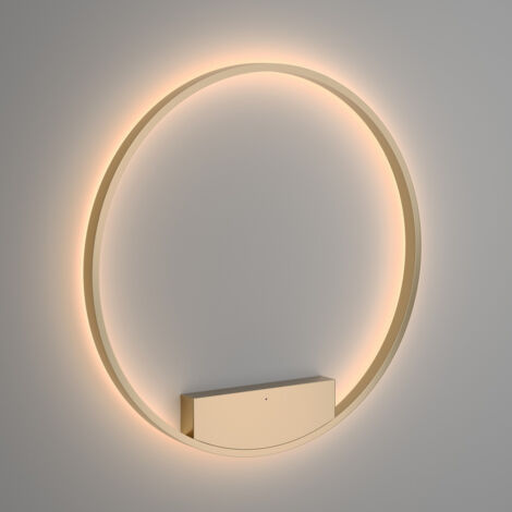 Maytoni Rim Applique murale LED moderne intégrée 80 cm en laiton 3000 K 2400 lm abat-jour blanc