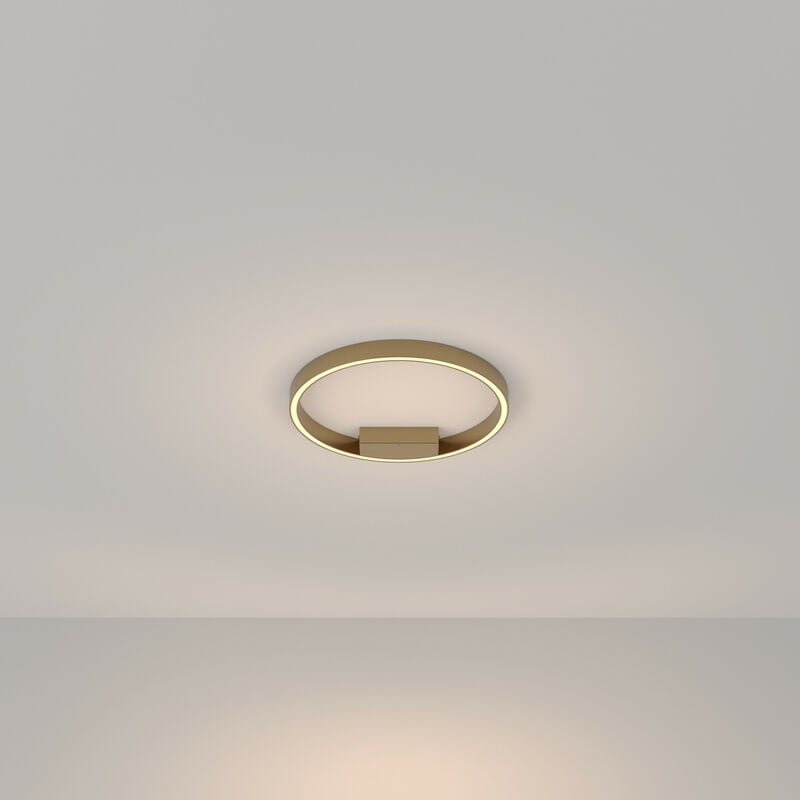 Image of Rim Lampada led semi-incasso moderna integrata in ottone, 40 cm, 3000 k - Maytoni