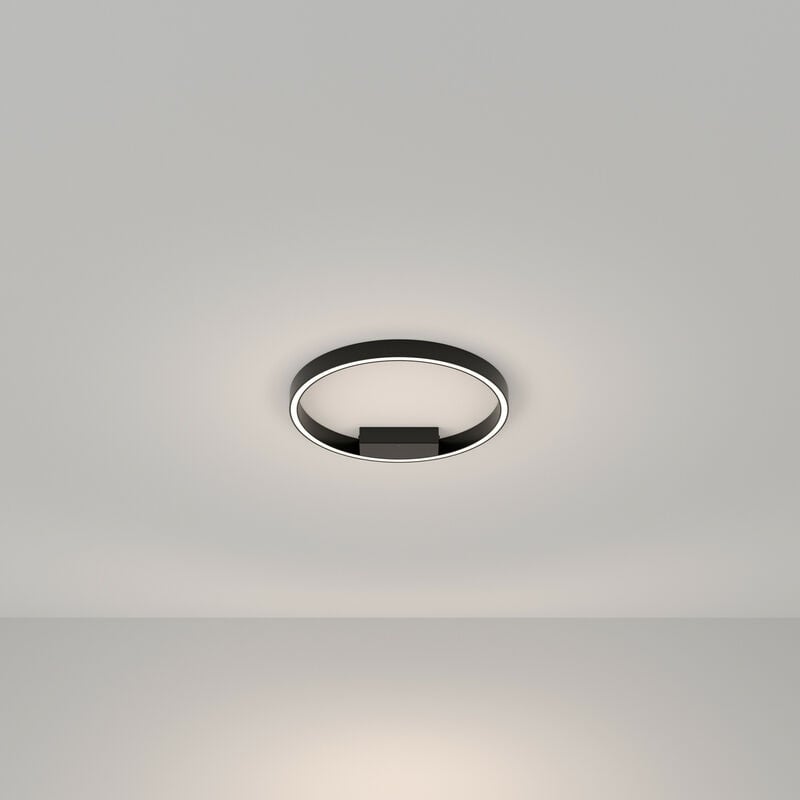 Image of Rim Moderna luce led semi-incasso integrata nera, 40 cm, 4000 k - Maytoni