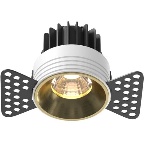 Maytoni Round Spot encastré sans bordure en laiton 3000 K 500 lm