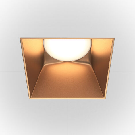 Maytoni Share Faretto da incasso quadrato oro opaco GU10