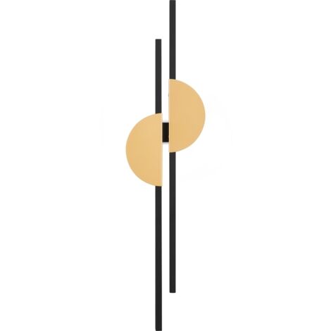 Maytoni Skyline II Lampada da parete moderna a LED integrata nera 4000K 700lm paralume in ottone