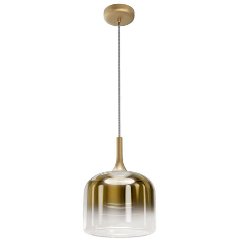 Maytoni Spirito Plafonnier suspendu moderne en forme de dôme doré 3000 K 1600 lm