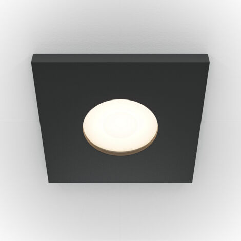 Maytoni Stark Maytoni Share Carré Encastré Downlight Noir GU10 IP65
