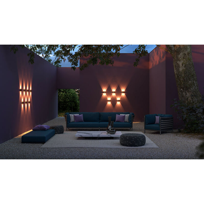 Maytoni - Strato Outdoor Up Down Wall Lamp Black, IP54, 3000K