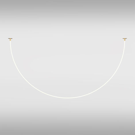 Maytoni Tau Moderna plafoniera LED integrata semi-incasso oro 3000K 2200lm paralume bianco