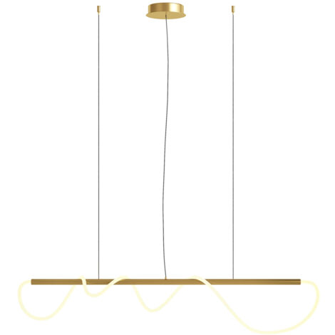 Maytoni Tau Plafoniera a Sospensione Moderna Bar Oro, 140cm LED Integrato 3000K