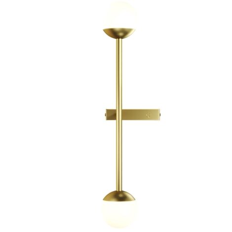 Maytoni Touch Lampada da parete moderna a LED integrata con controllo in ottone 3000K 800lm, paralume bianco