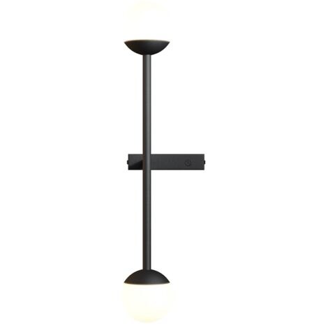 Maytoni Touch Lampada da parete moderna a LED integrata con controllo nero 3000K 800lm, paralume bianco