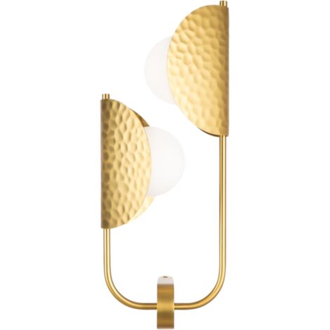 Maytoni Tropic II Lampada da parete moderna in ottone 2xG9 paralume bianco