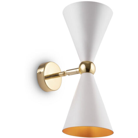 Maytoni Vesper Lampada da parete moderna Vesper 2 luci bianco con oro Up Down