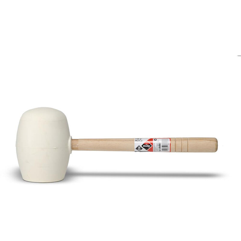Rubi - Maillet caoutchouc blanc pointe ronde 750 grammes 66907
