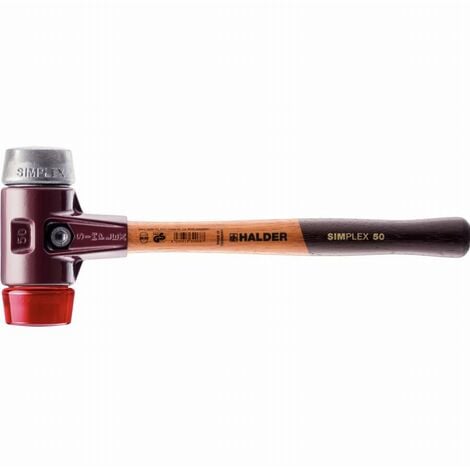 Mazza HALDER SIMPLEX Plastica / metallo morbido con corpo in ferro malleabile e impugnatura in legno - D=40 mm - 3069.040