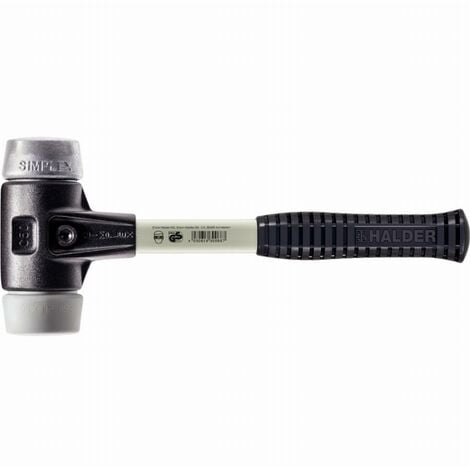 Mazza HALDER SIMPLEX TPE medio / metallo morbido con corpo in ferro malleabile rinforzato e impugnatura in fibra di vetro - D=40 mm - 3739.040