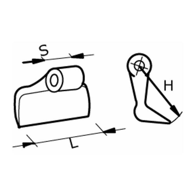 Image of Mazza stampata L=115mm, S=36mm, H=110mm, ø foro 16,5mm. Adattabile Kuhn, Nobili 65350