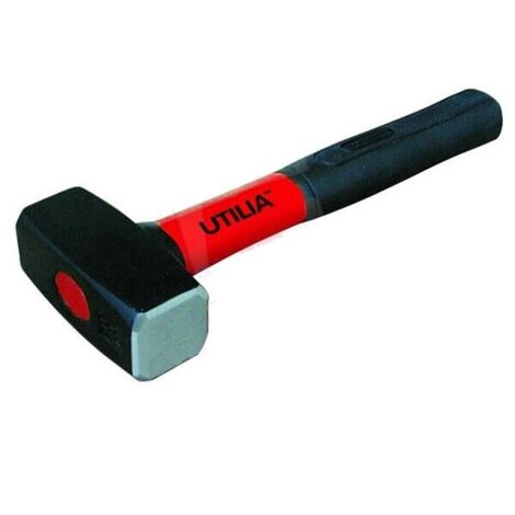 Mazzetta martello muratore gr 1250 mazzuolo manico fibra di vetro 1250 utilia