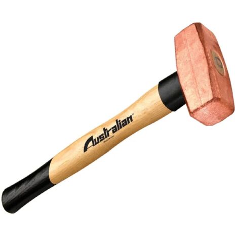 Mazzetta per muratore con testa in rame e manico in legno linea TOP -500 gr / Manico 30 cm