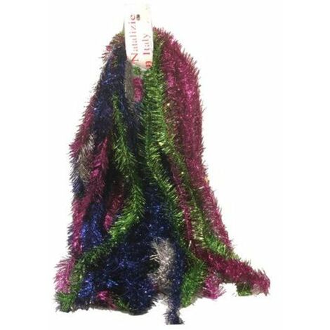 Mazzo di 24 fili festoni 2 metri - multicolore - addobbo decorazione natalizia