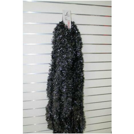 Mazzo di 6 fili festoni 2,5 metri - colore nero - addobbo decorazione natalizia
