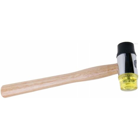 Mazzuola con testa in gomma di Ø 32 mm e manico in legno