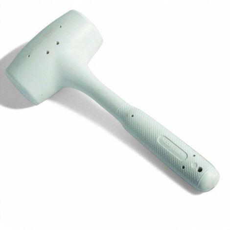Mazzuola in gomma bianca per piastrellista struttura in ferro resistente - 500 gr.- ø 6x28x10 cm