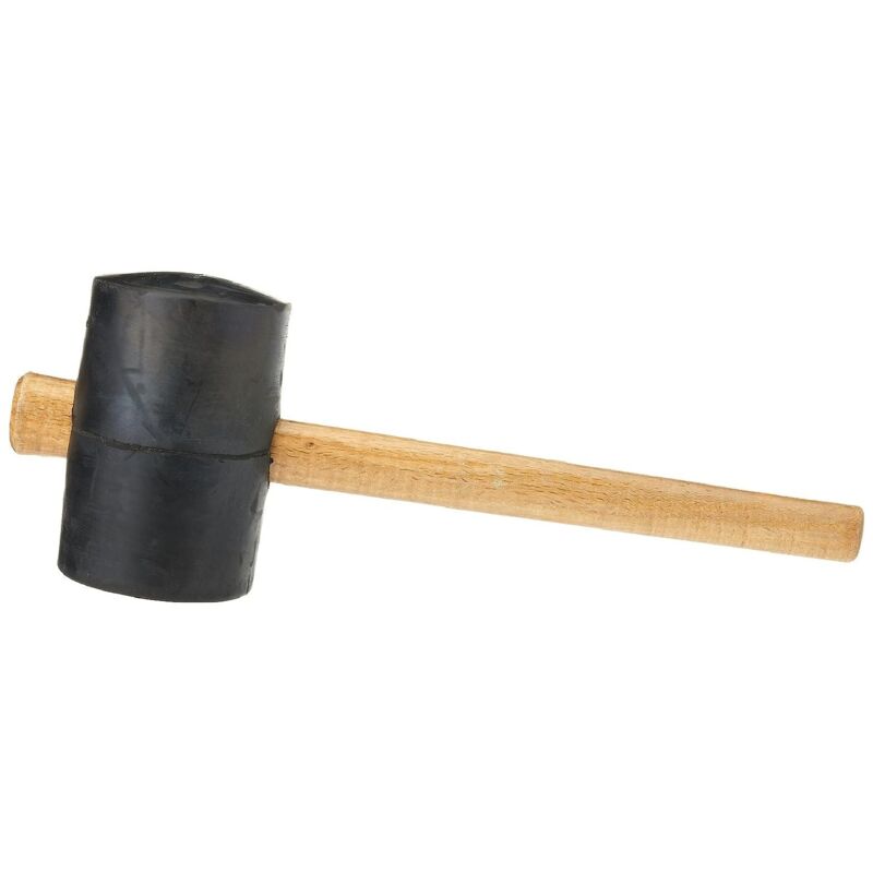 Image of Mazzuola in gomma resistente di alta qualità con manico in legno -240 gr