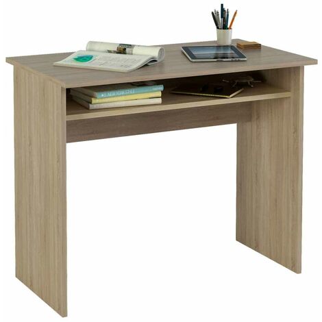 MB mesa de estudio 50x90cm k9465rz c/balda roble , Mesa de estudio de color roble Balda inferiorMedidas montada: 740x900x500mm Se caracteriza por ser un modelo de mesa