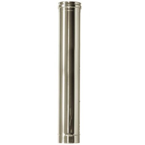MBM – Conduit de cheminée double paroi en inox DN 130/180 – Longueur 1 mètre – Acier inoxydable 316 – Résistant à 600°C