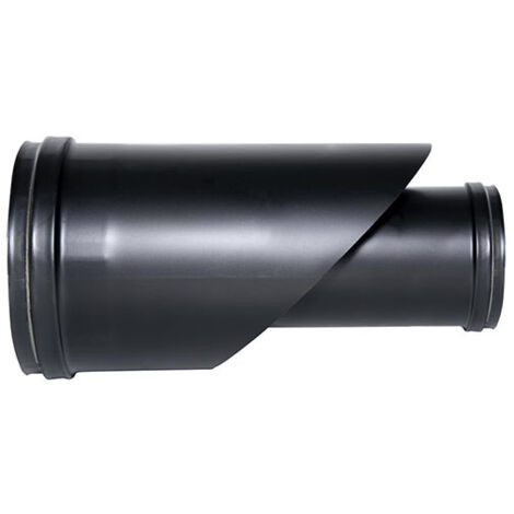 MBM – Raccord coaxial noir D. 80/130 CE – Acier inoxydable AISI 316 – Conforme UNI 1856/2 – Pour poêle à pellets – Joints silicone haute pression