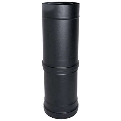 MBM – Conduit de fumée coaxial télescopique noir D. 80/125 – Longueur 550/940 mm – Acier inoxydable AISI 316 – Norme CE UNI 1856/2